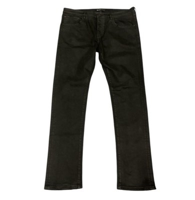 Purple Brand Men's Slim Fit Low Rise with Slim Leg Black Raw P001