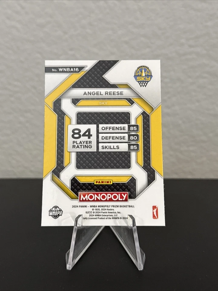 Angel Reese 2024 Panini Prizm Monopoly Rookie Card Sky #WNBA16 - Image 2 of 2