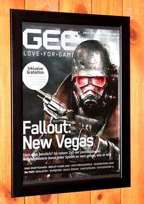 Fallout New Vegas PS3 Xbox 360 Old Rare Small Promo Poster / Ad Page Framed