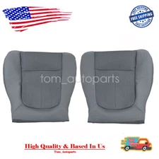 Driver & Passenger Side Bottom Cloth Seat Cover Gray For 2011-2014 Ford F150