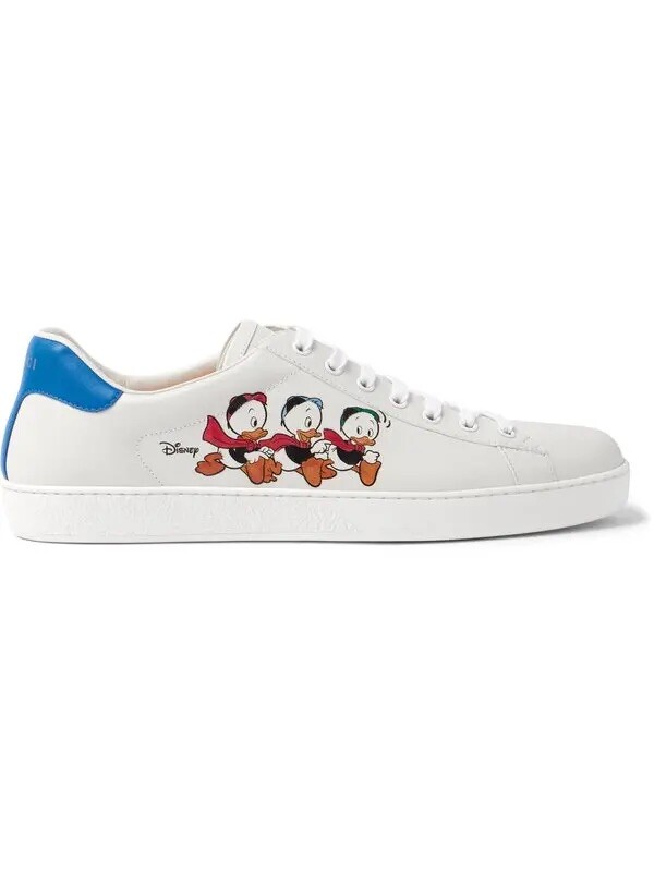 GUCCI Gucci - Disney New Ace Appliquéd Webbing-Trimmed