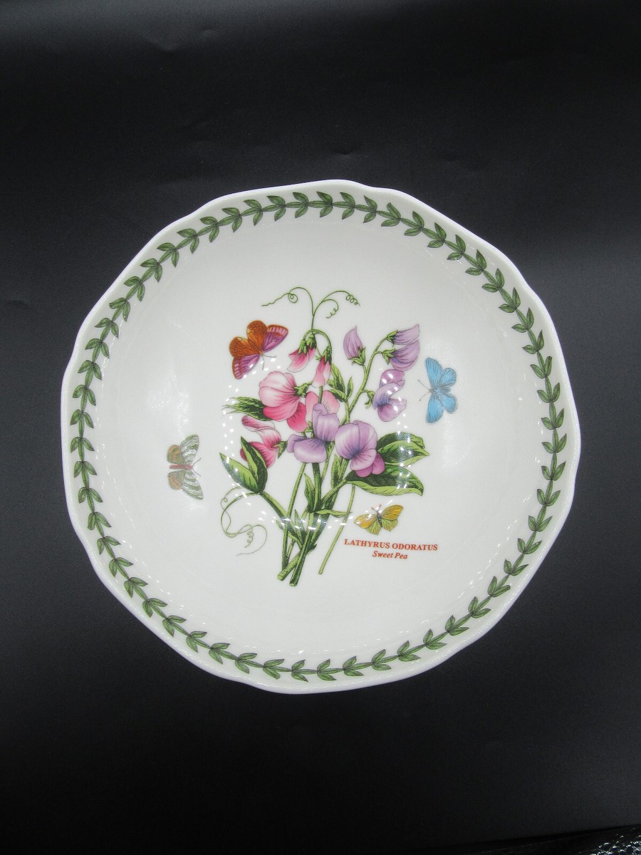 Portmeirion Botanic Garden Pedestal Dish, Sweet pea and butterflies