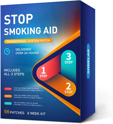 ✓ Sorelax Stop Smoking Aid Transdermal 56 Patches Quit