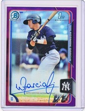 WILKERMAN GARCIA 2015 BOWMAN CHROME PURPLE REFRACTOR AUTOGRAPH AUTO RC #'D /250