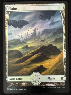 1x MTG Plains (268, Foil) - Full Art - Zendikar Rising (ZNR) - Magic