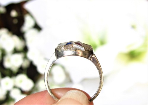 Vintage Order of the Eastern Star 0.35Ct Round Cut CZ Woman's Ring In 925 Silver - Picture 6 of 8