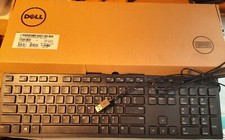 DELL Wired USB Keyboard for Desktop PC KB216p Black New Opened for photos