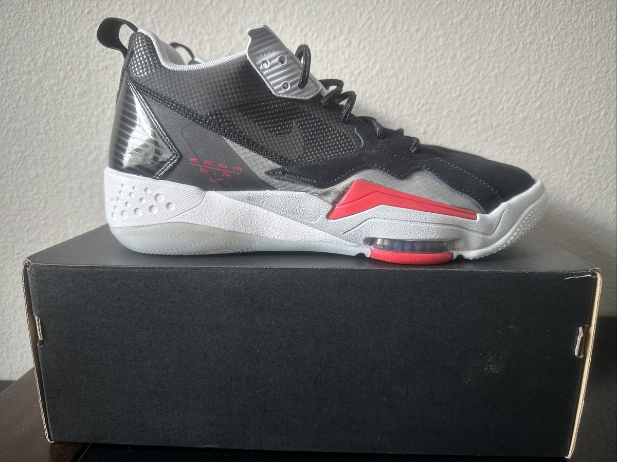 Nike Air Jordan Zoom 92 Low Top Basketball Shoes Black Cement CK9183-001 Sz  10