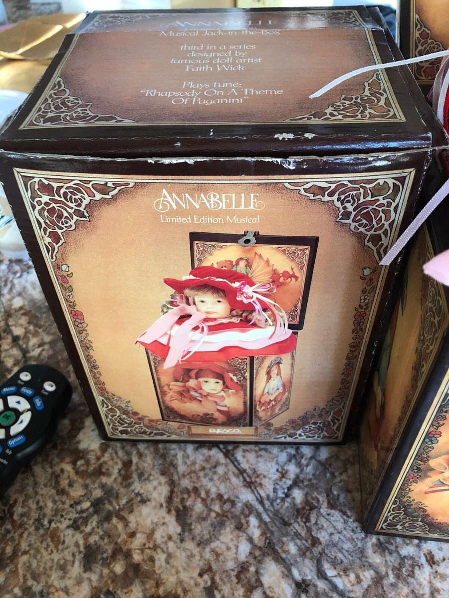 1987 Enesco Annabelle Jack-In-The-Box Reuge / Switzerland Music