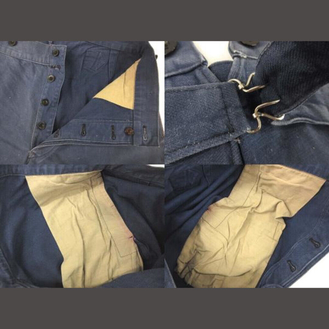 Vintage 30s 40s French Fireman Pants Cotton Linen Indigo Vintage 30s 40s French Fireman Pants Cotton Linen Indigo