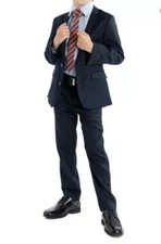 Toddler Boys Navy Blue Suit -H and M-size 2T-EUC