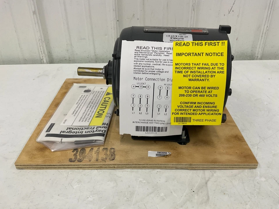 Dayton - 2N863 3-Phase General Purpose Motor 1/4 Hp 56 Frame, 230/460V Ac - Image 3 of 4