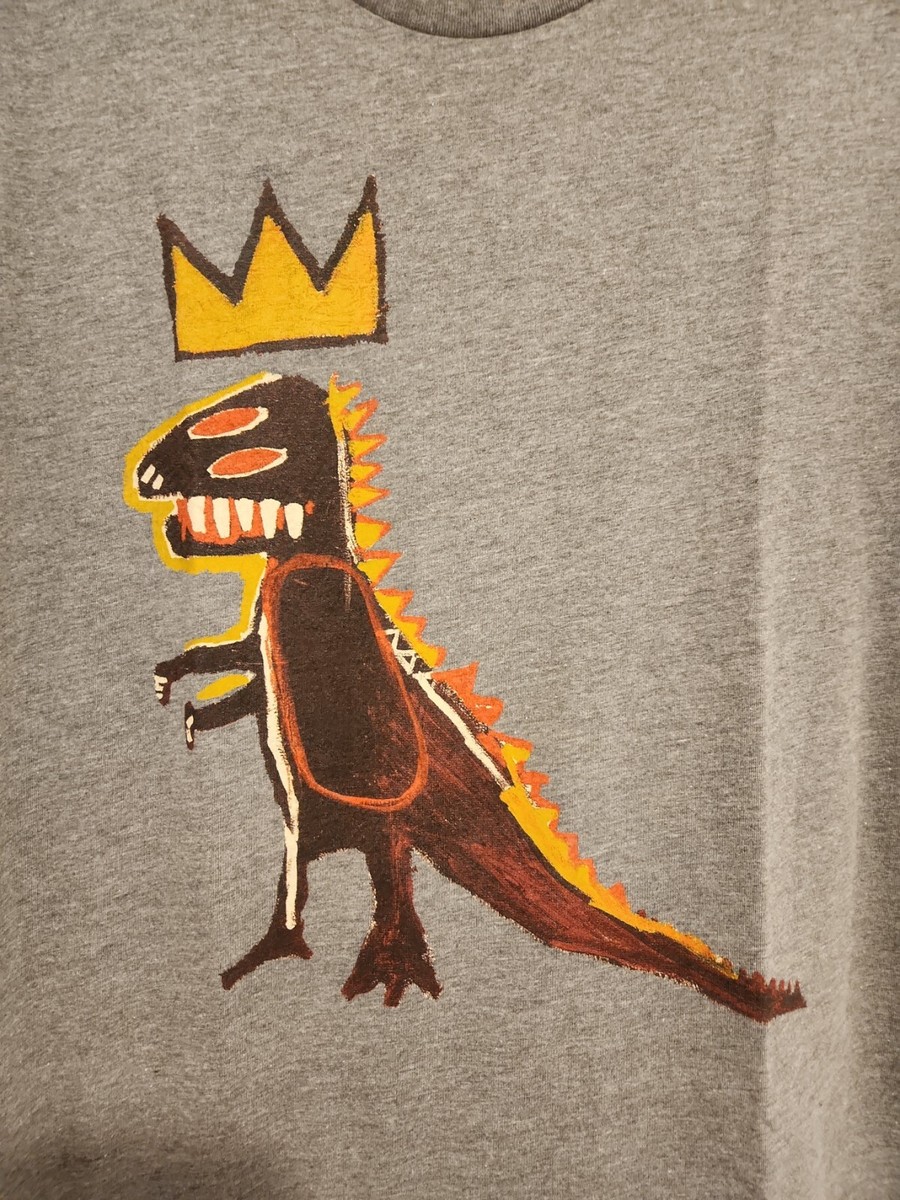New JEAN-MICHEL BASQUIAT Godzilla Crown Mens Medium Heather