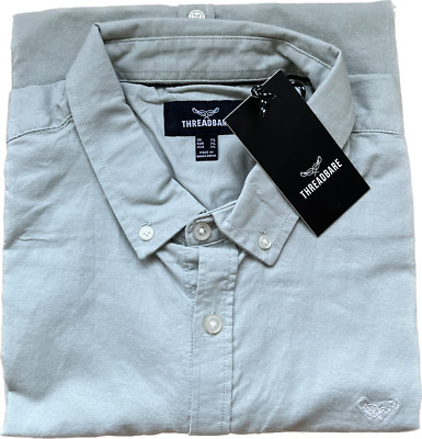 Threadbare Inferno Oxford shirt, Farbe Sage, Gr XL