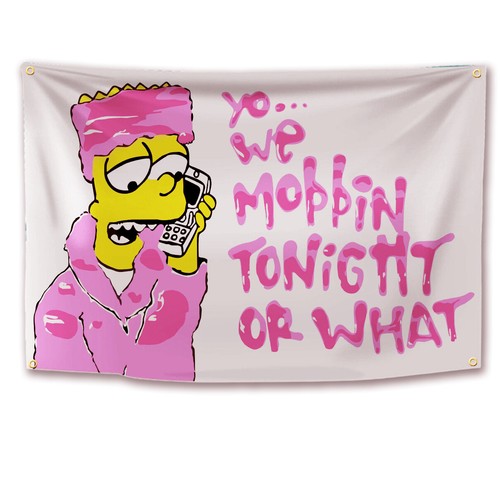 We Mobbin Or What Flag 3x5Ft Banner Funny College Frat Room Dorm Room Wall Decor - 第 1/7 張圖片
