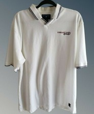 Vintage Vantage Circuit City Sports SS Black/White Striped Neck Pullover Polo L