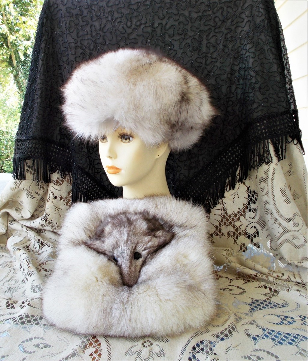 vintage フォックスファー Vintage Fox Fur Hat Tam 22 1/4