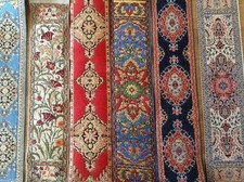 RUG RUNNER stair carpet woven mat 1:12th scale dolls house miniature UH4