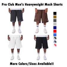 Pro Club Men's Heavyweight Mesh Basketball Shorts
