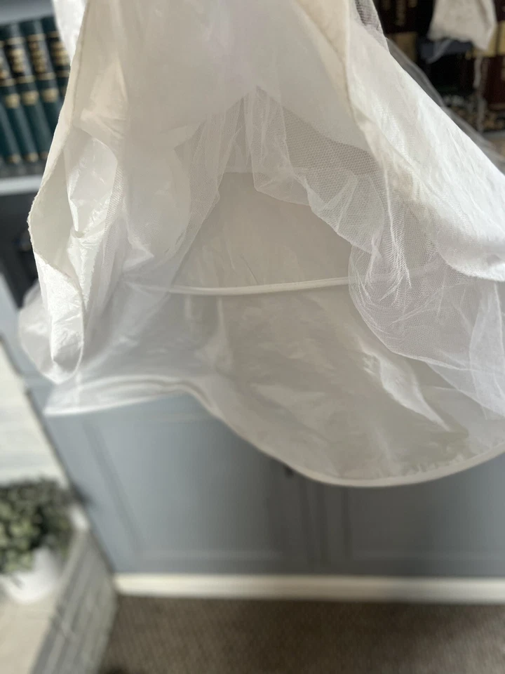 Fairy Dust White & Silver Ice Princess Dress w/ Hoop Skirt Childs Size 3/4 - Image 3 of 4