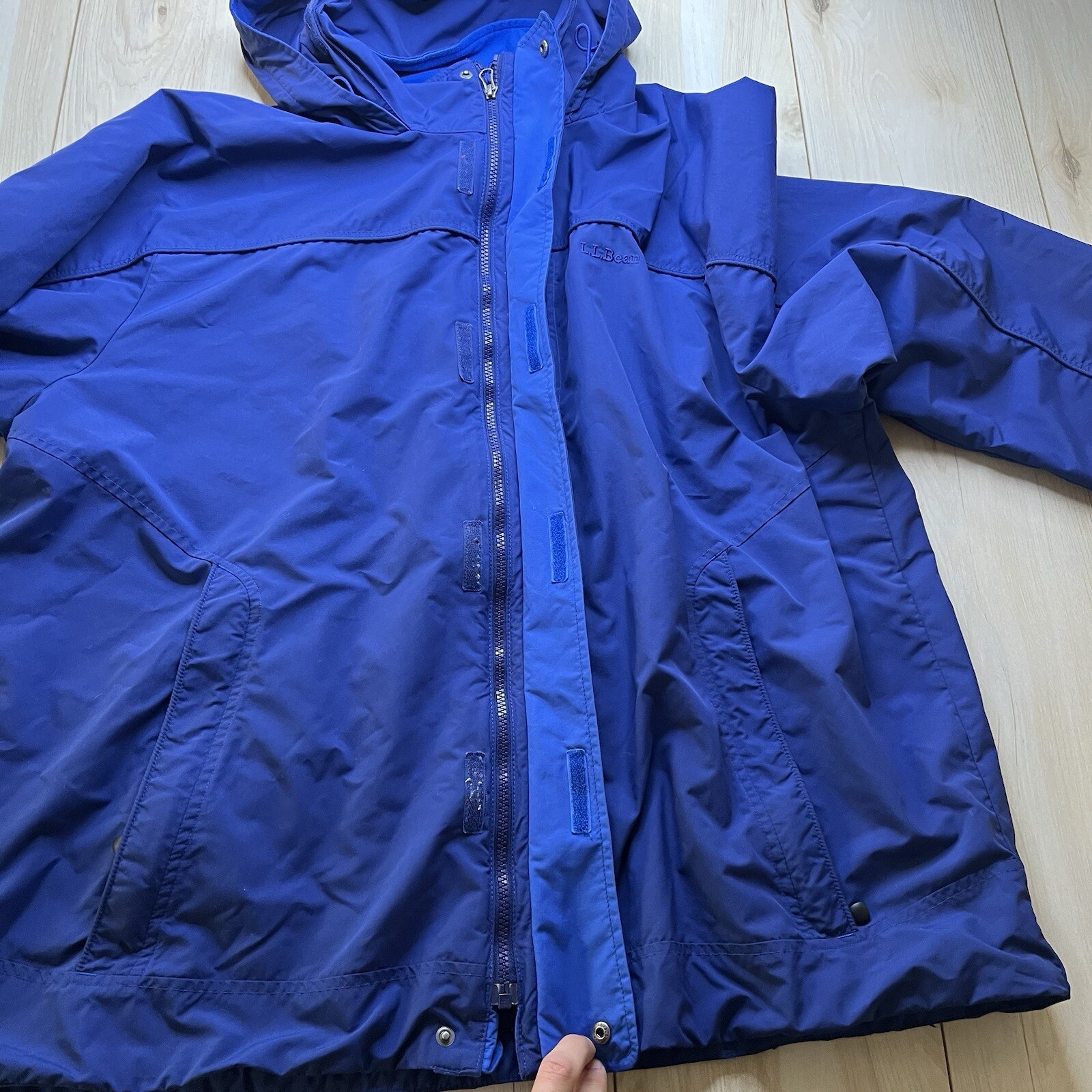 Ll Bean Jacket Nylon Coat Outer Shell Hoodie Jack… - image 10