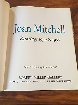 Joan Mitchell 作品集　英語版 Joan Mitchell ~ Paintings 1950 To 1955 ~ 1998 Hardcover ~ Nicely