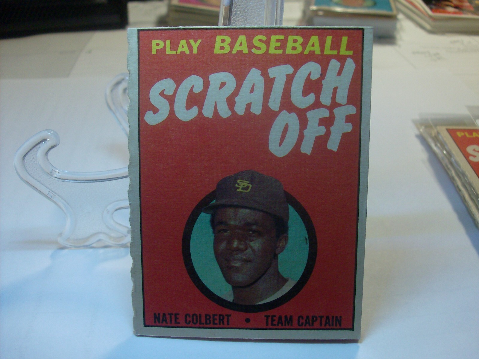 1971 Topps Scratch-Offs (RED)  #7 - Nate Colbert - San Diego Padres   71-006