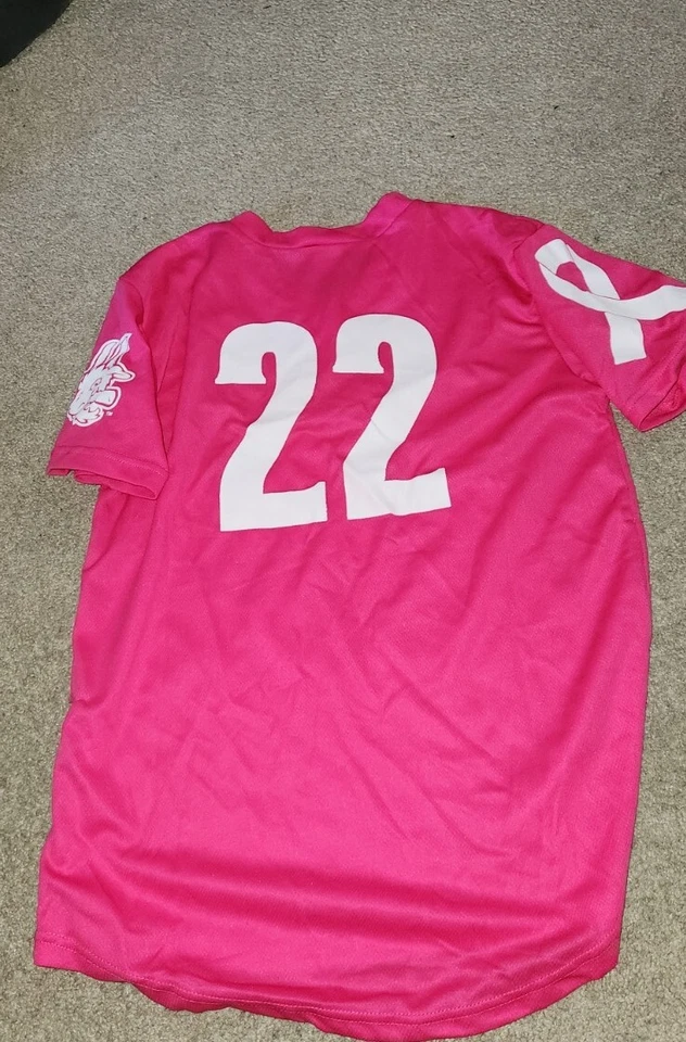 2022 Hartford Yard Goats Pink Youth Jersey XL Promotion SGA Limited Colorado - Image 2 of 2