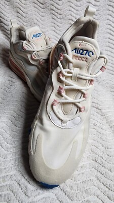 NIKE Women Air Max 270 REACT American Modern Summit White Running Shoes Sz11 EUC