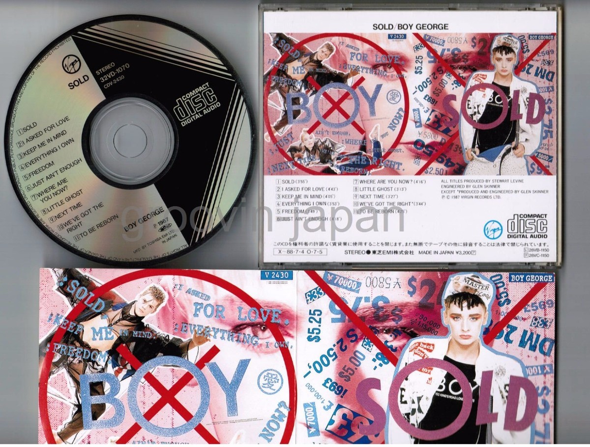 BOY GEORGE Sold JAPAN CD w/OBI 32VD-1070 1987 issue BLACK