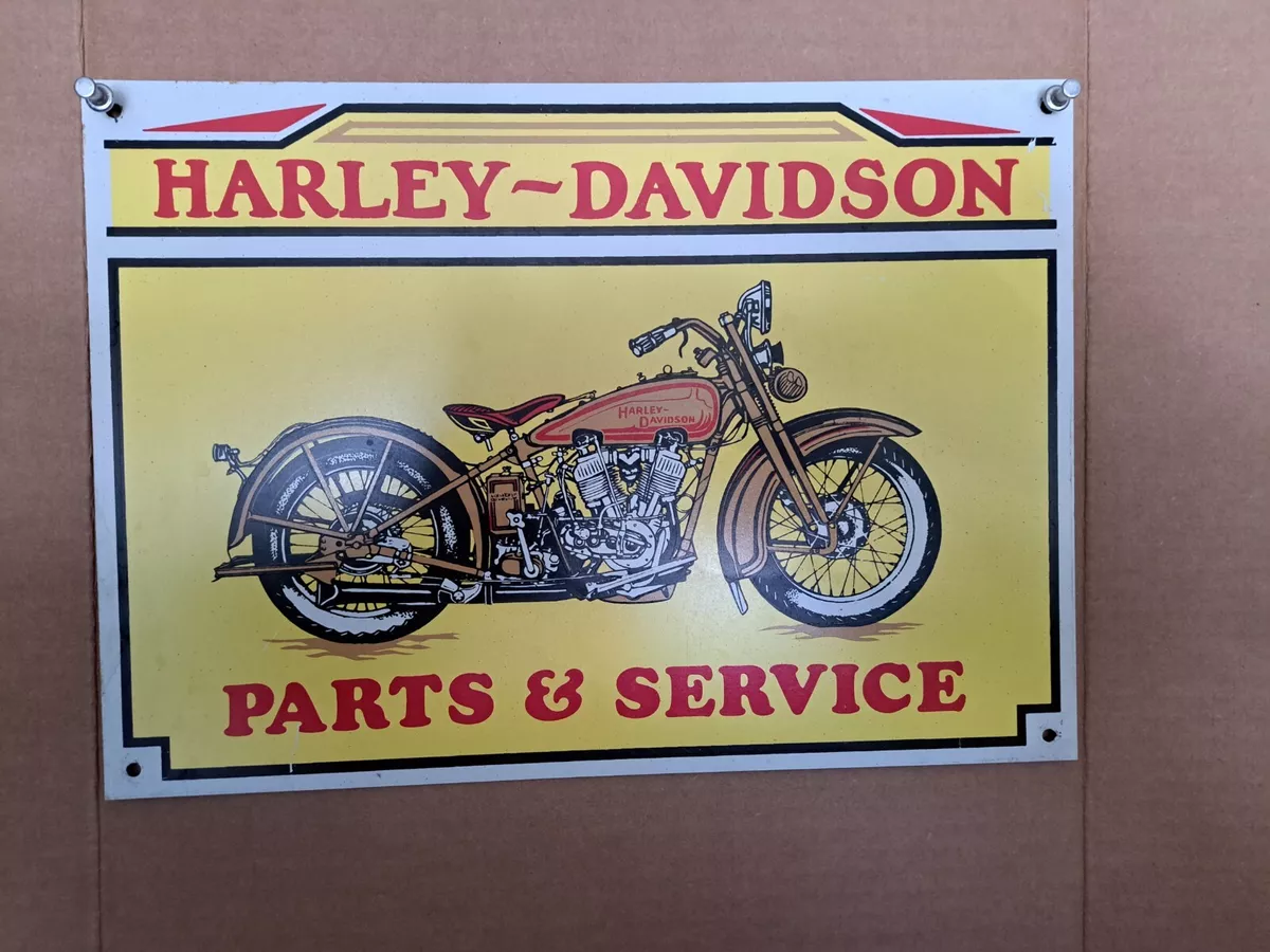 Vintage HARLEY DAVIDSON MOTORCYCLES PARTS SERVICE Metal