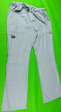 Cherokee 4020 light gray women's elastic waist scrub bottoms size S 29 W 30L
