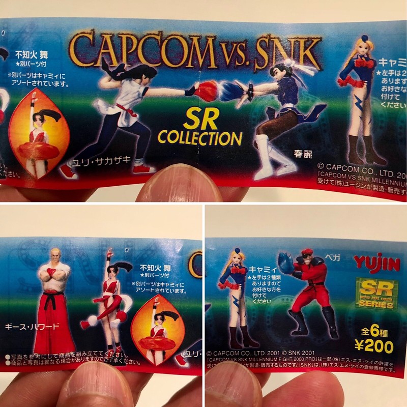 2001 Yujin Capcom VS SNK SR gashapon Chun-Li Cammy Mai Shiranui Bison etc. set