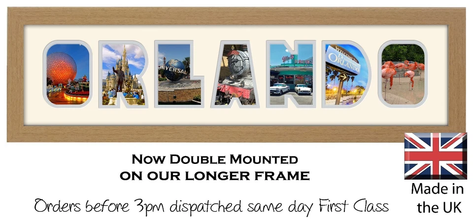 Orlando Photo Frame Florida Holiday Word Photo Frame Photos in a Word 1258DD