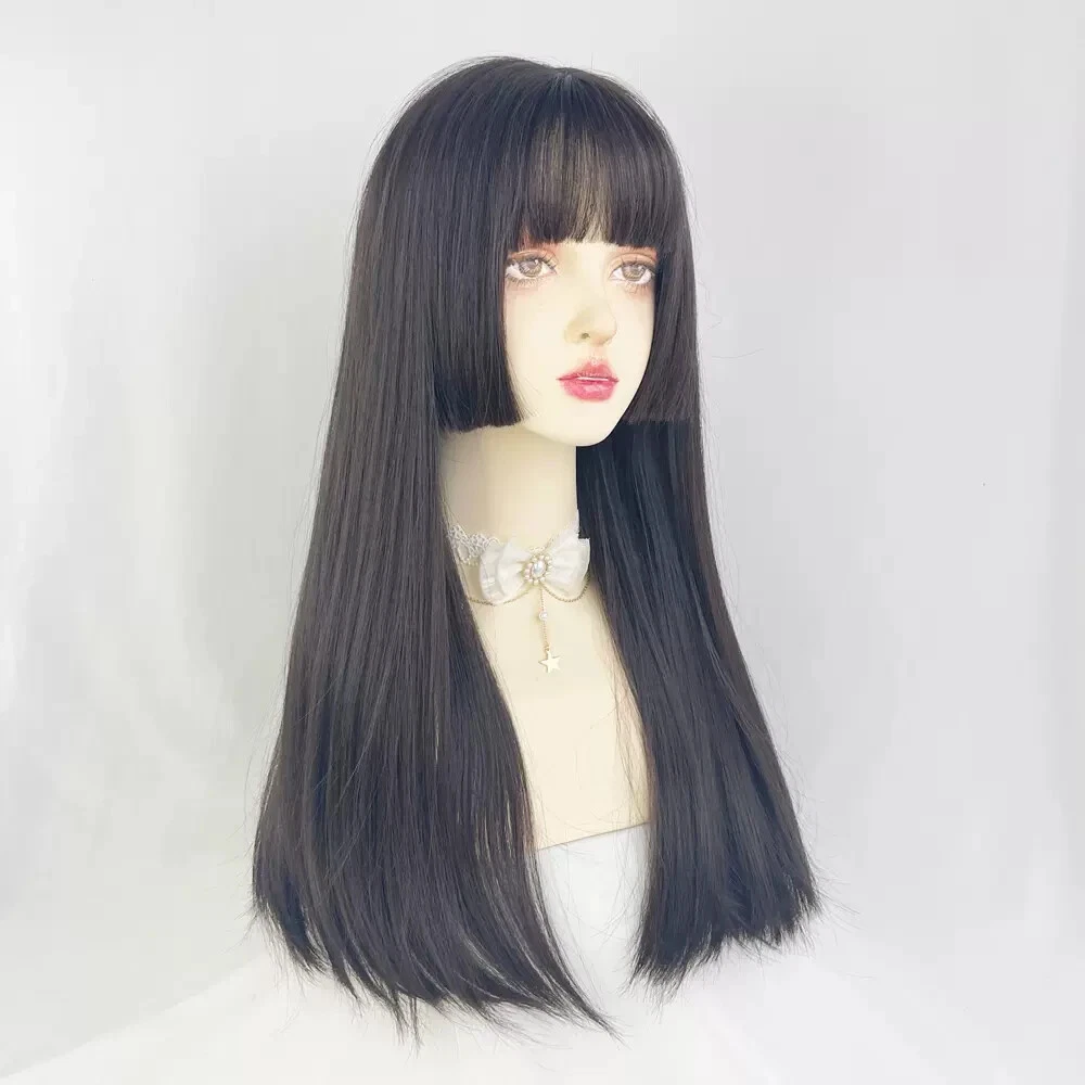 Black japanese cheap wig