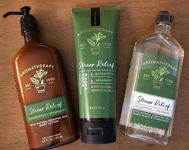 Bath & Body Aromatherapy Stress Relief Eucalyptus Spearmint Lotion Wash