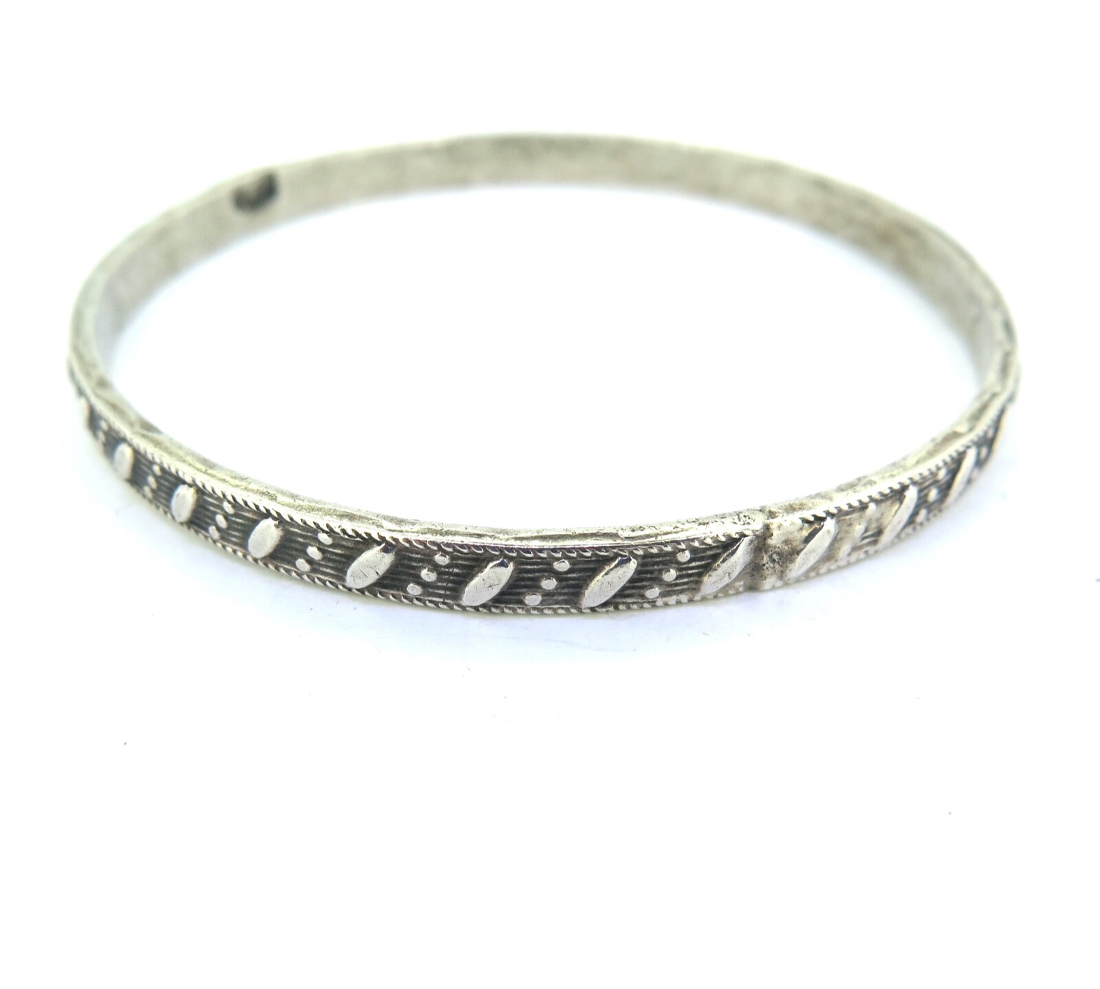 Handmade Solid Sterling Silver Repeating Pattern … - image 5