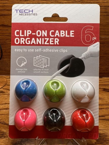 6 Pcs Cable Reel Organizer Cord Management Charger Desktop Clip Wire Holder US