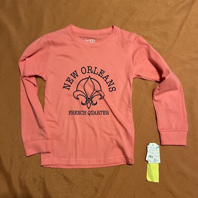 Exist Kids Flamingo Pink New Orleans French Quarter Long Sleeve Pullover Shirt S