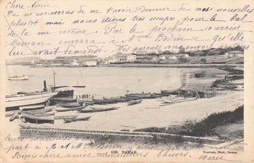 Old postcard SENEGAL DAKAR