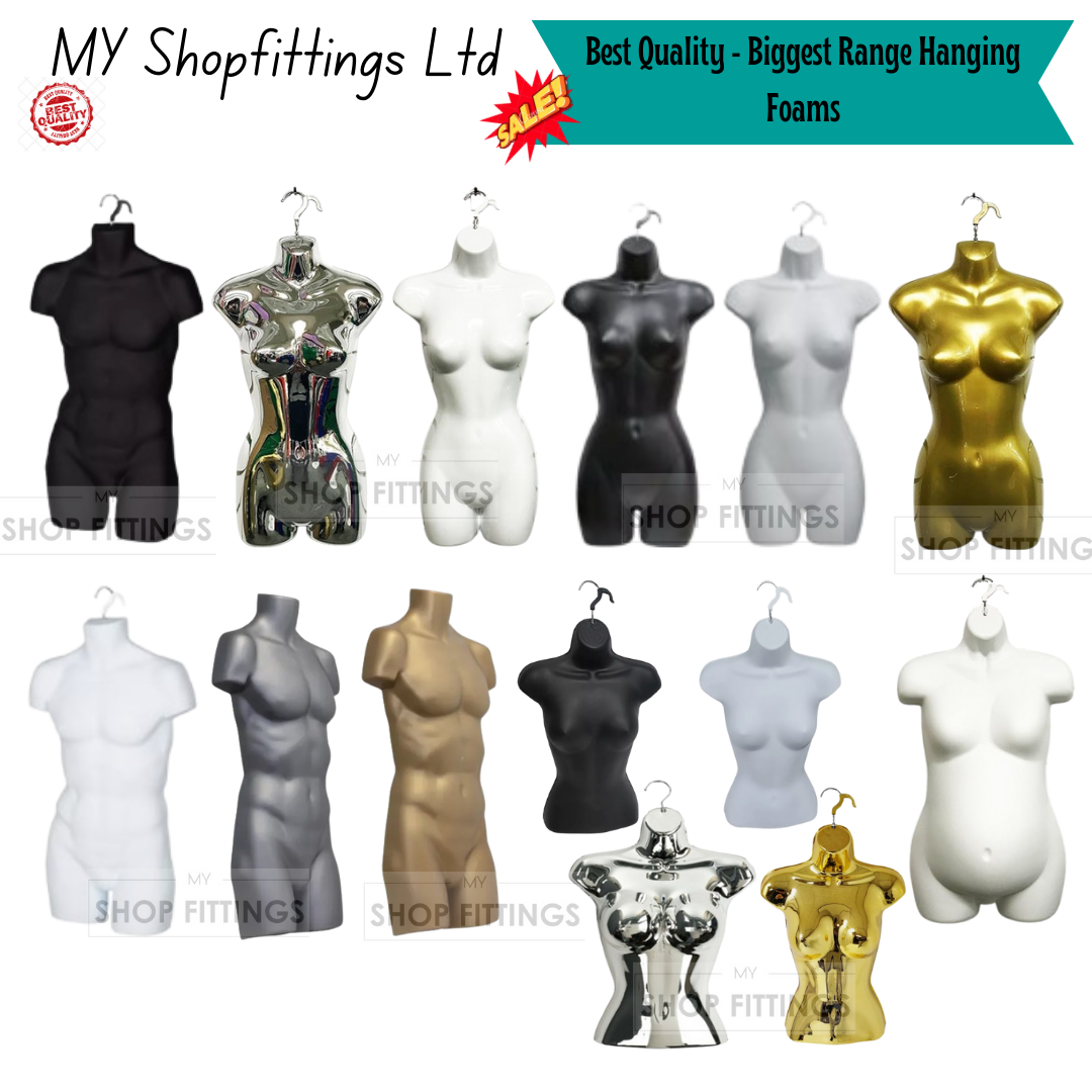 Male Hanging Torso Form - Black - Eddie's Hang-Up Display Ltd - View #4