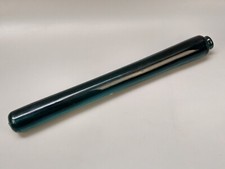 Antique Rolling Pin Large Solid Glass Peacock Green C1800