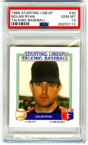 NOLAN RYAN~RARE POP 34~1988 STARTING LINEUP TALKING BASEBALL PSA-10 GEM-MT CARD