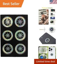 6 Pcs EMF Blocker Stickers for Phones Devices - Silver for Stylish Protection