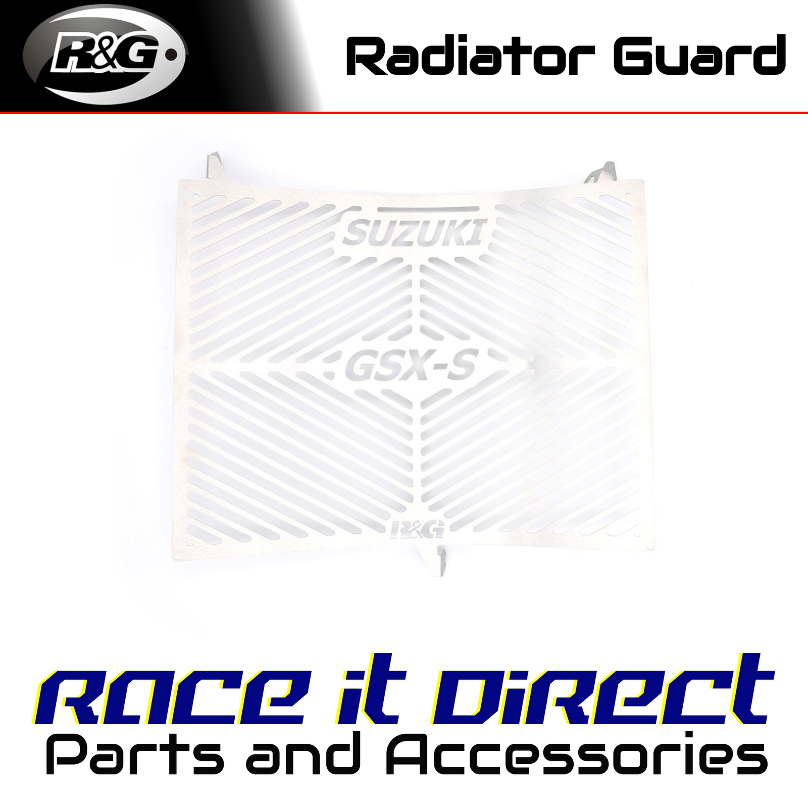 Branded Radiator Guard for Suzuki GSX-S 1000 2015-2026 R&G