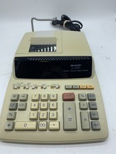 Sharp EL-1197P 12 Digit 2 Color Ribbon Printer Electronic Calculator FREE S/H