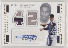 2016 Panini National Treasures Prime 7/10 Trevor Story #42S-TS Auto 2b5