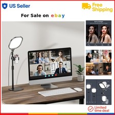 Desk Ring Light LED Adjustable Brightness Color Temp Video Conferencing
