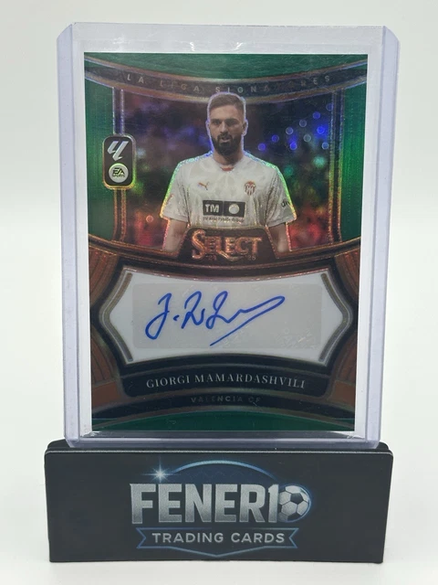 2024-25 Panini Select La Liga Signatures Giorgi Mamardashvili (AU) Green /5