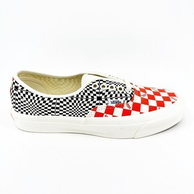 Vans Vault OG Authentic LX (Canvas) Logo Checkerboard Flame Black Mens Shoes